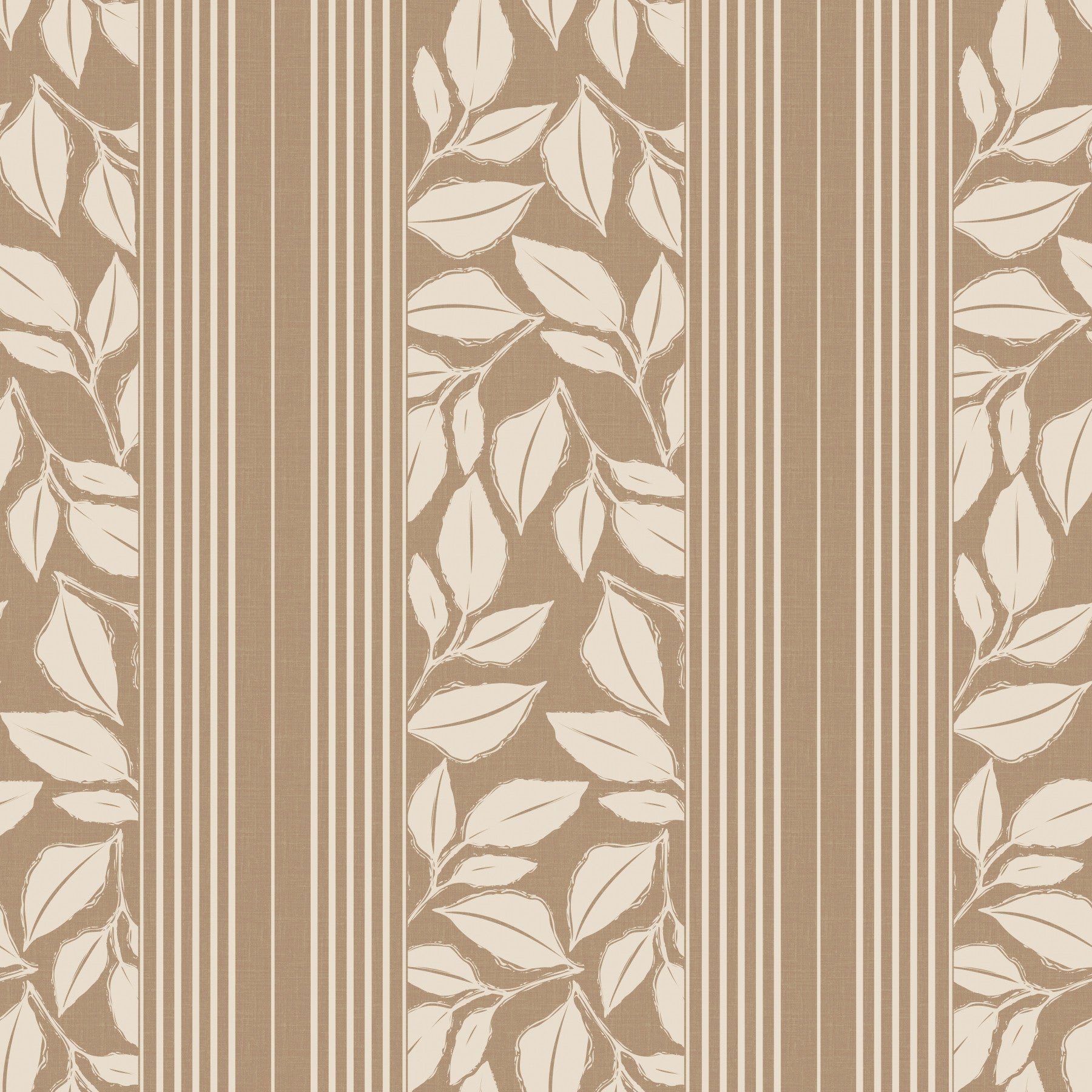 Vintage-Tapete mit Rankenmuster in Beige