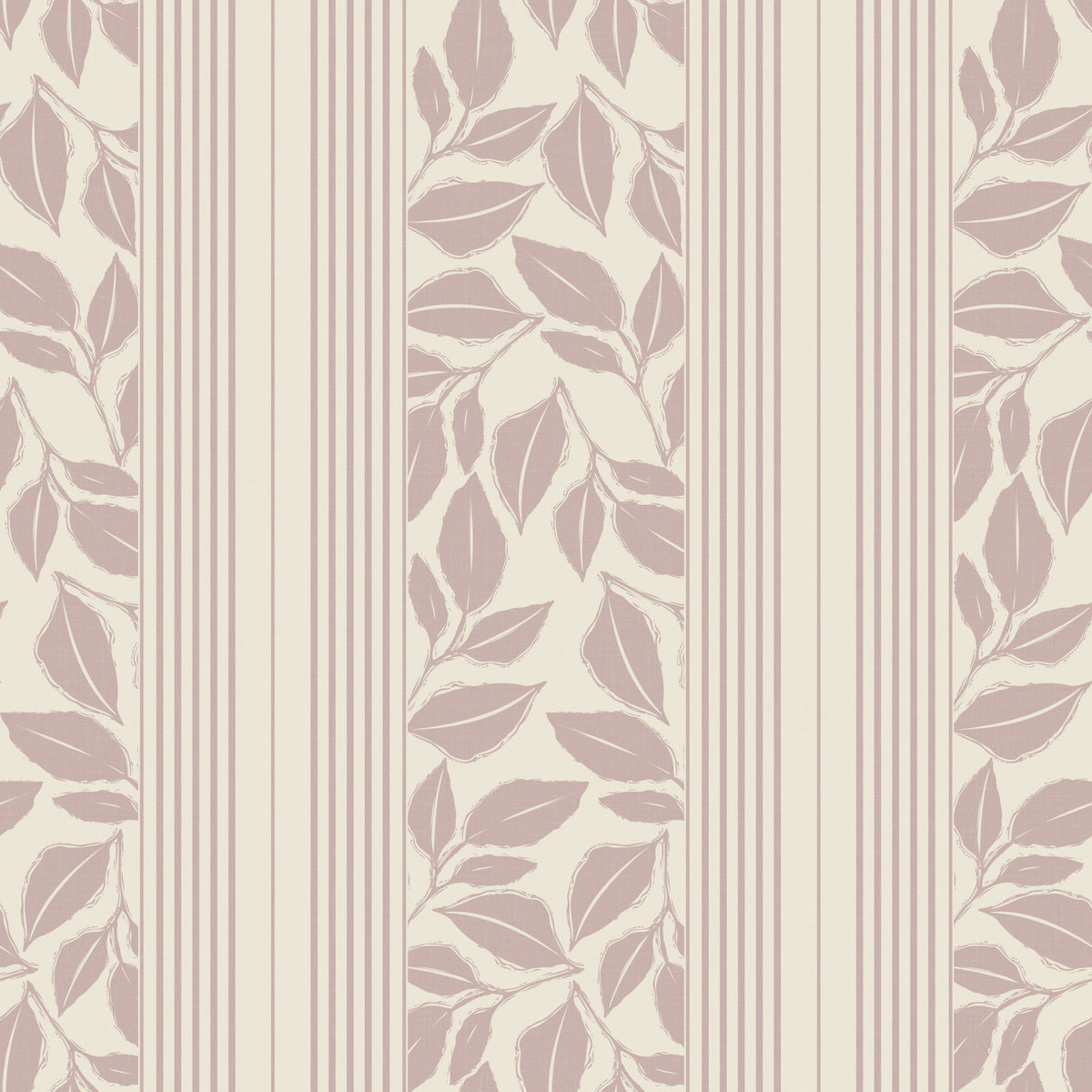 Papier peint mauve à feuillage retombant vintage in your room — zoomed