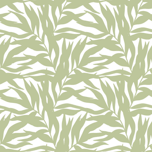 Serene Sage Canopy Leaves Tapet