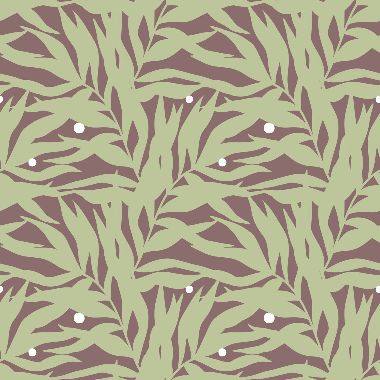 Botanical Echo Scattered Leaves Wallpaper⁠