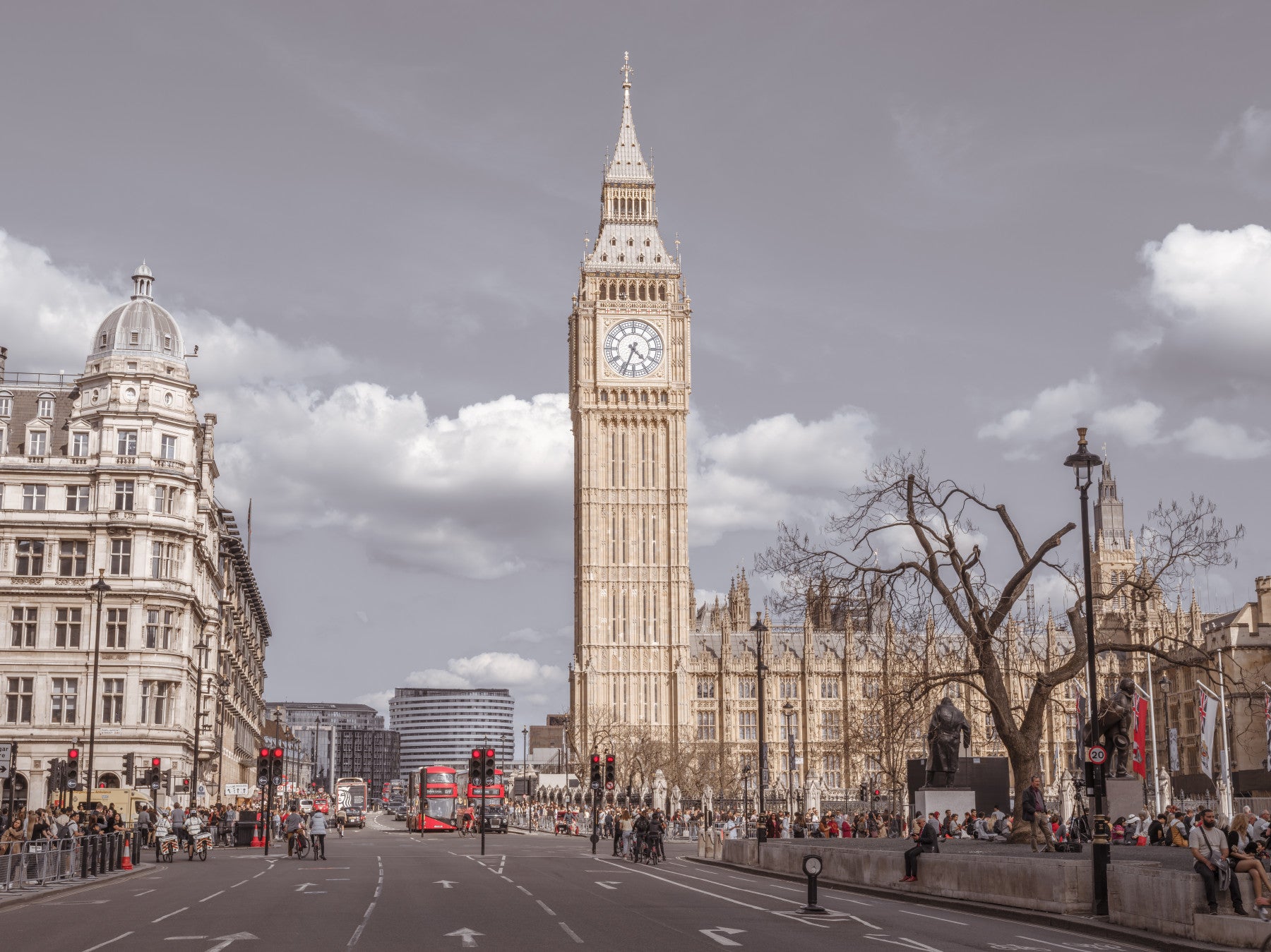 Big Ben Standing Tall living room Wall Mural view of the clock tower.