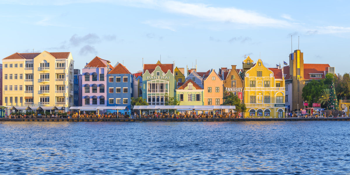 Sjarmerende havnebygninger, veggmaleri in your room — zoomed
