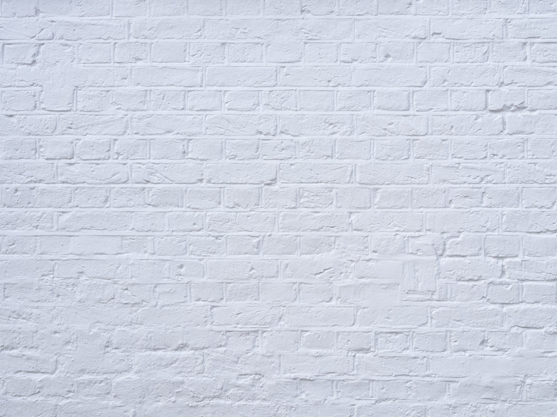 White painted brick wall mural with realistic texture for living room wall.