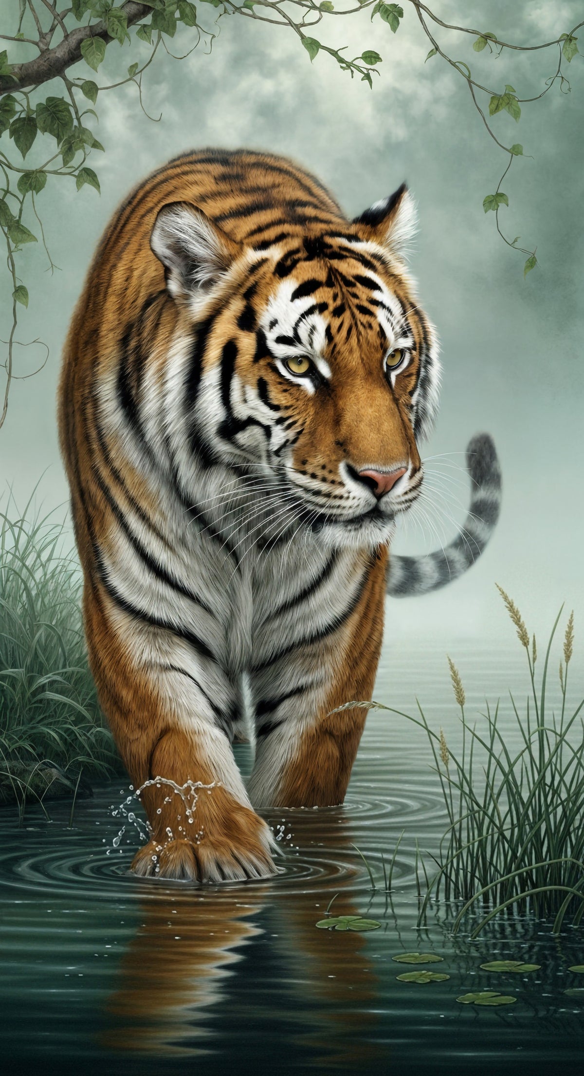 Wandgemälde „Tigerpfad“ in your room