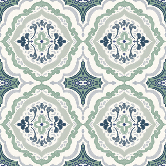 Carta da parati Indigo Bloom Tiles