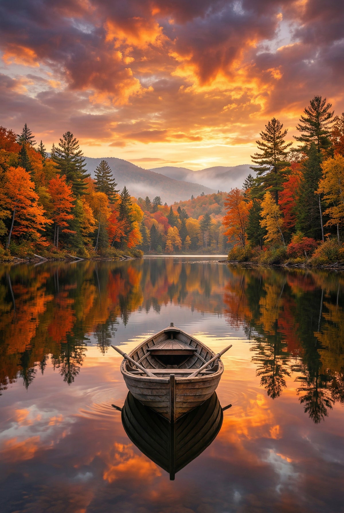 Wandbild „Herbstliche Stille am See“ in your room — zoomed