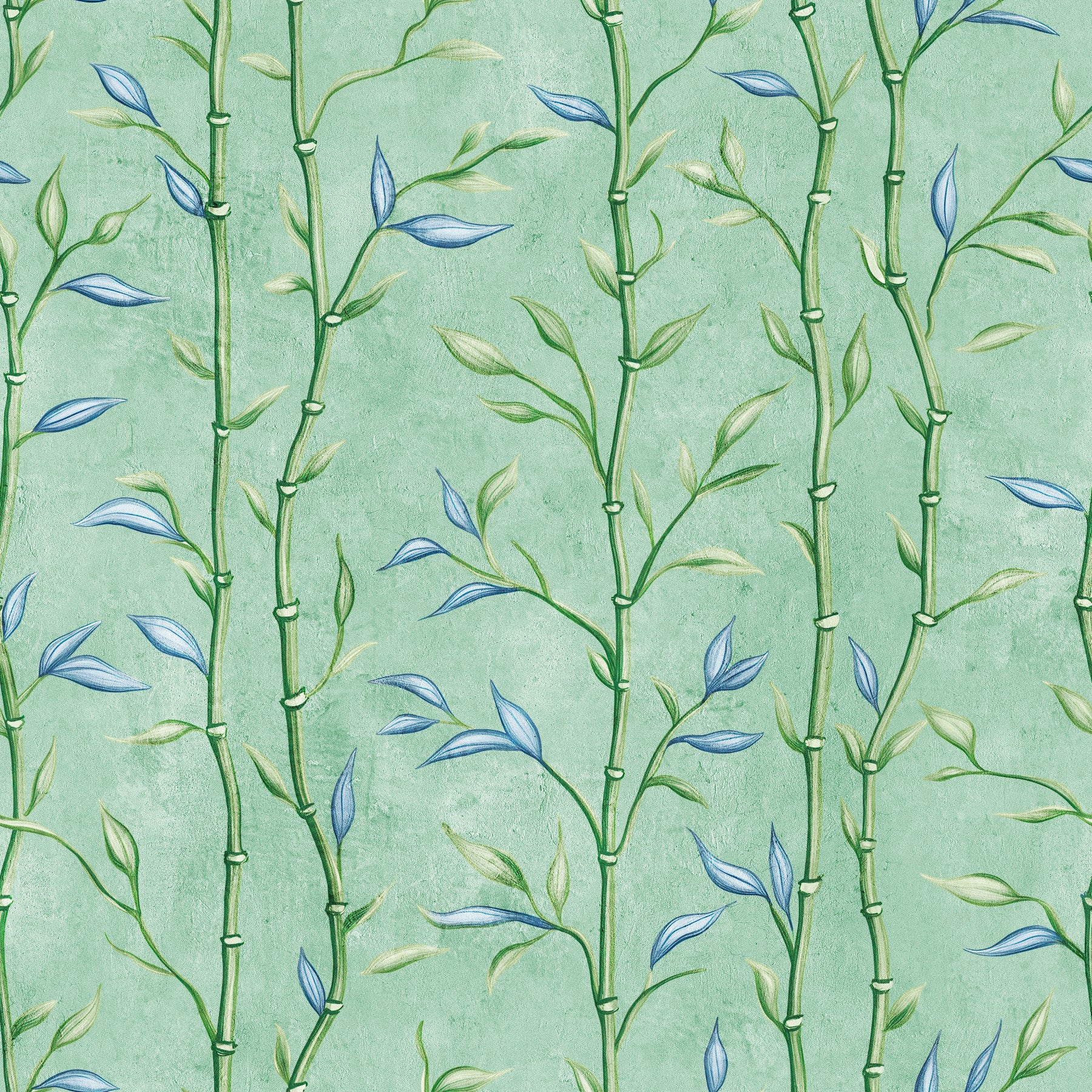 Bamboo Breeze Minty Teal Wallpaper⁠