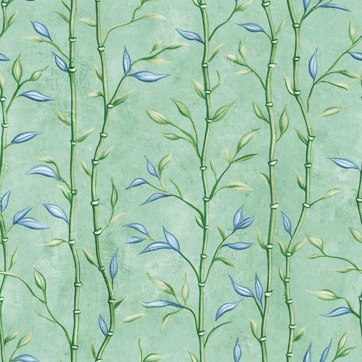 Tapet Bamboo Breeze, culoarea mentolului, turcoaz in your room — zoomed