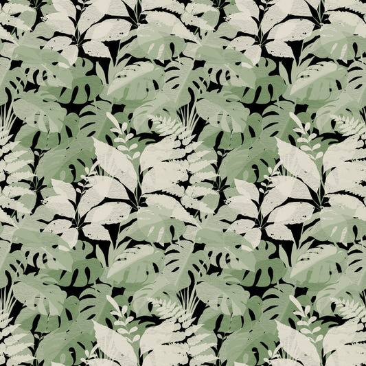 Botanisk Noir Canopy Foliage Tapet