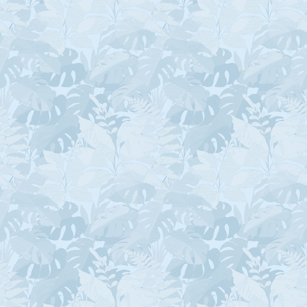 Tapeta Misty Blue Leaf Layers Monstera in your room