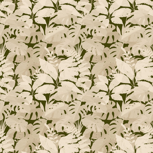 Carta da parati rustica Monstera botanica e serena