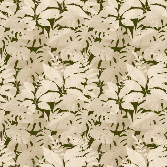 Carta da parati rustica Monstera botanica e serena