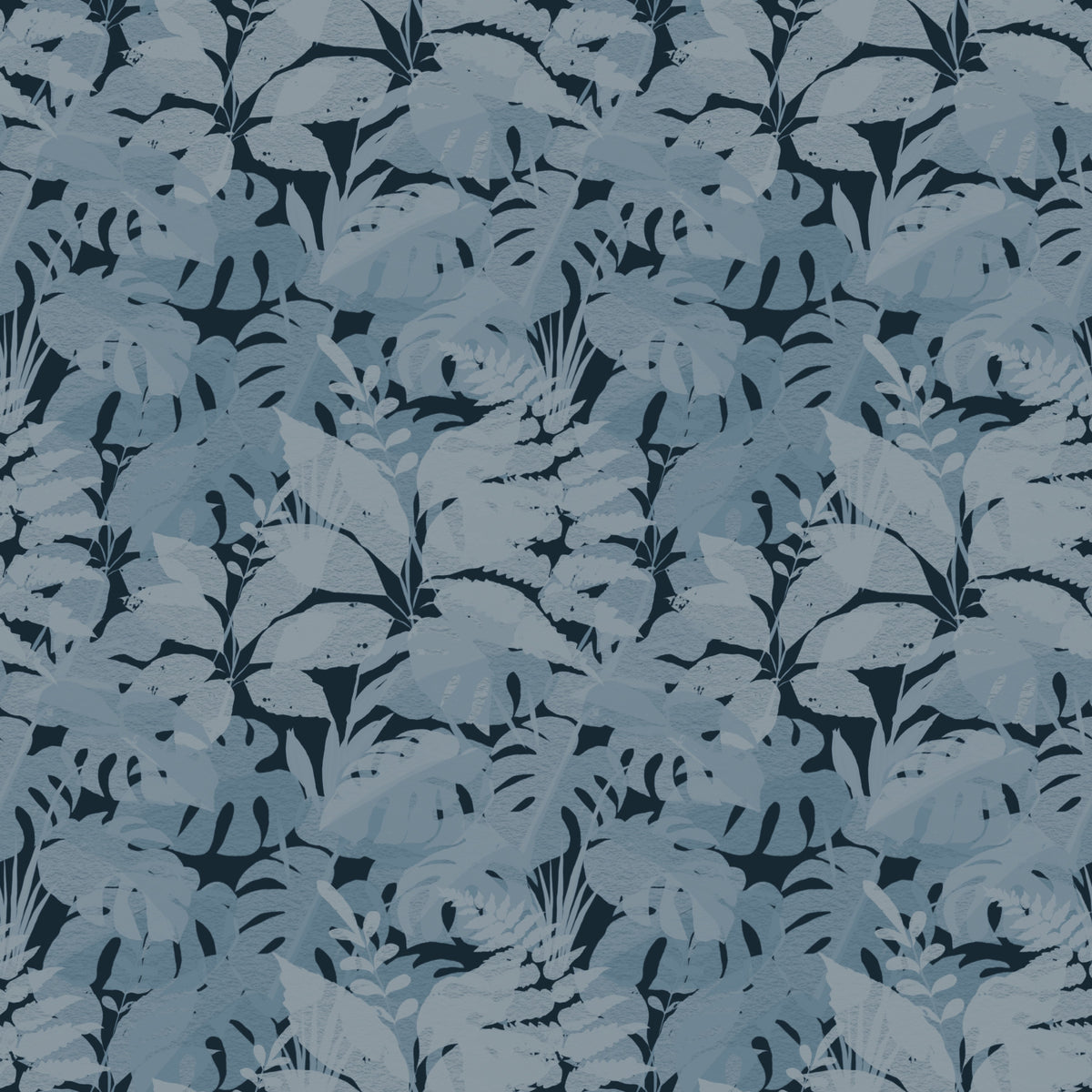Carta da parati con foglie di Monstera botaniche indaco⁠ in your room