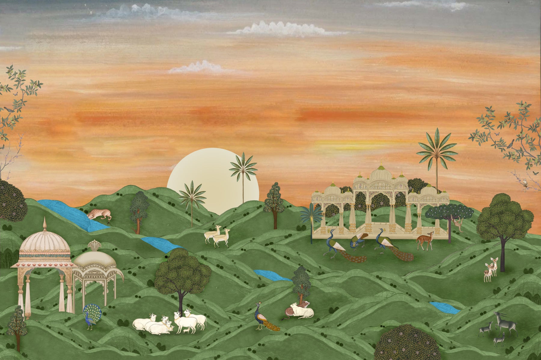 Mural de pared Horizonte del Palacio Indio