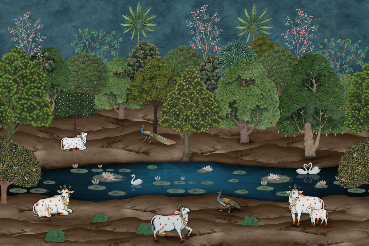 Forêt de Pichwai : Murale Grâce Divine