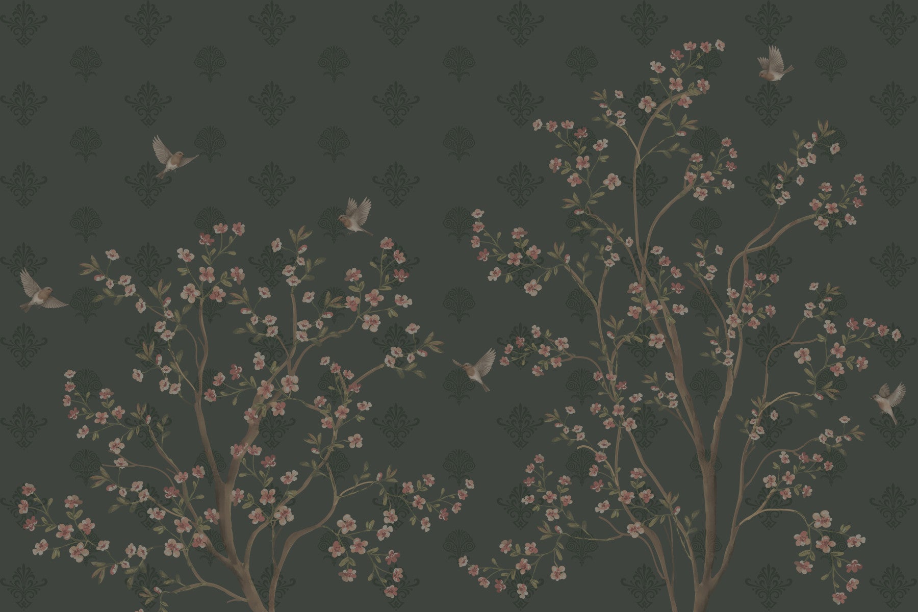 Wandbild „Smaragdblüte & Flug“ in your room — zoomed