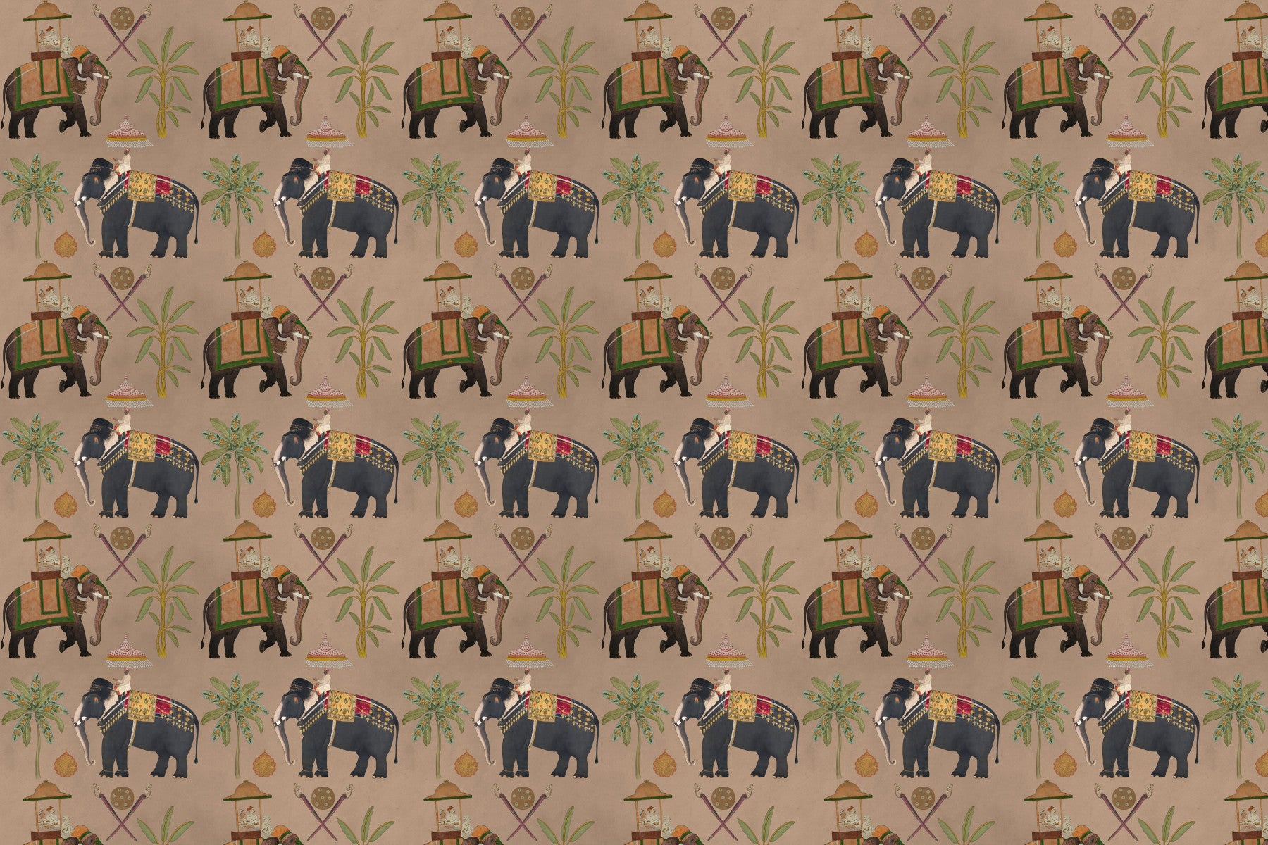 Murale da parete con elefante regale