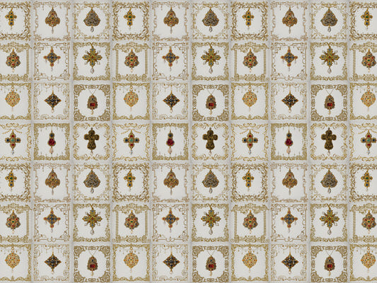Fresque murale à motif d'élégance ornée de bijoux