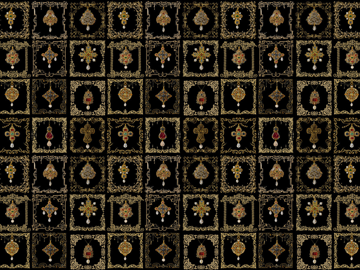 Jeweled Baroque Elegance Wall Mural in your room
