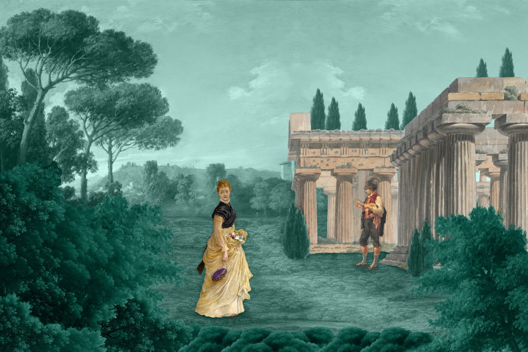 Classical Garden Retreat Wall Mural