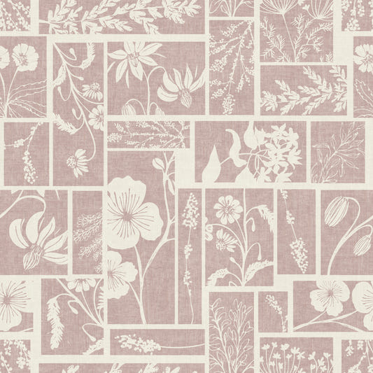 Papier peint batik patchwork floral de famille