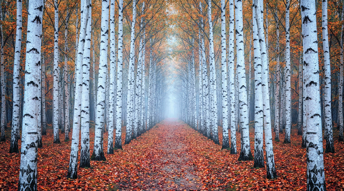 Wandbild „Ätherische Herbstbirken“ in your room — zoomed