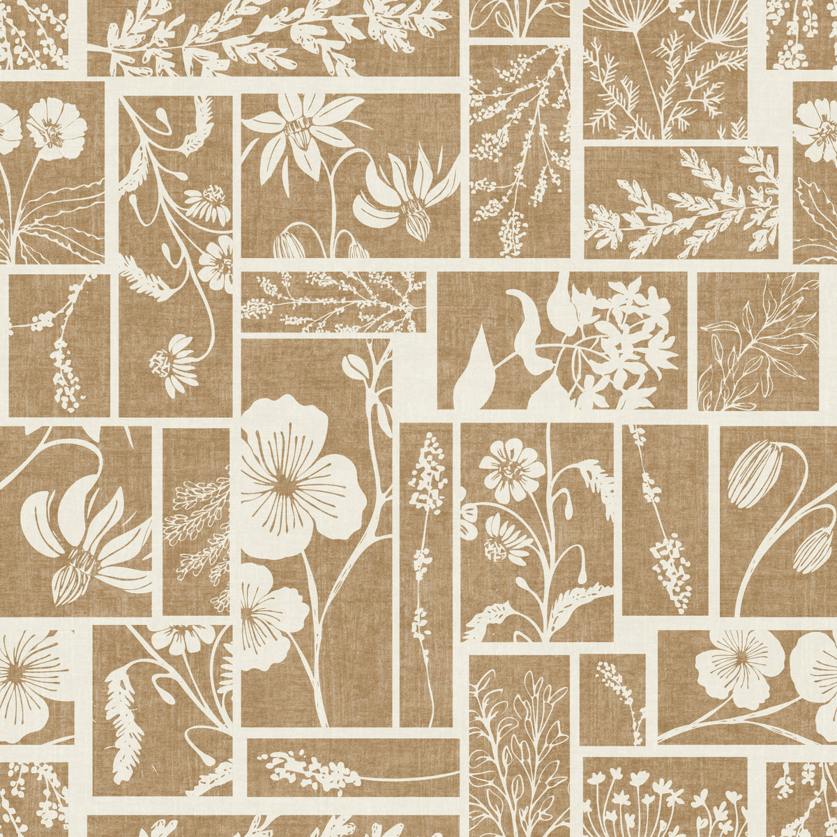 Papel pintado con parches botánicos de reliquia in your room — zoomed