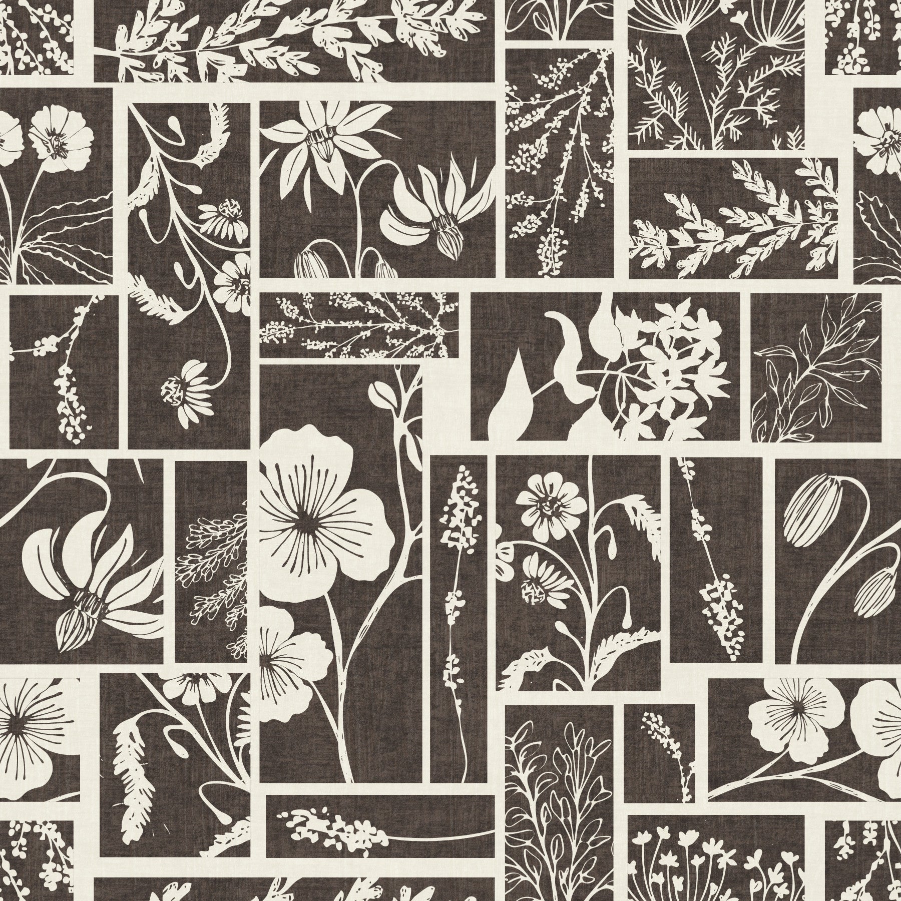 Botanisk bloktryk tapet
