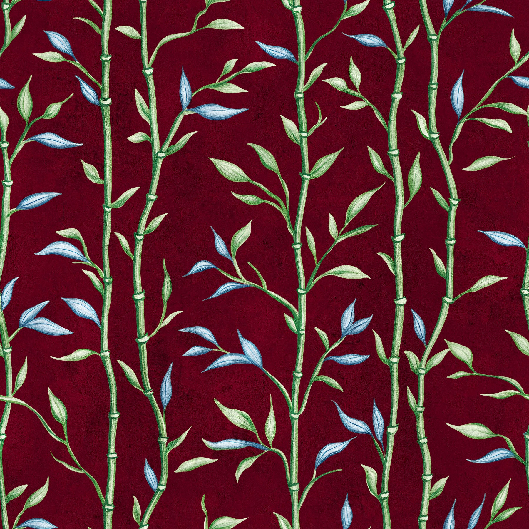Bamboo Breeze Crimson Tapete