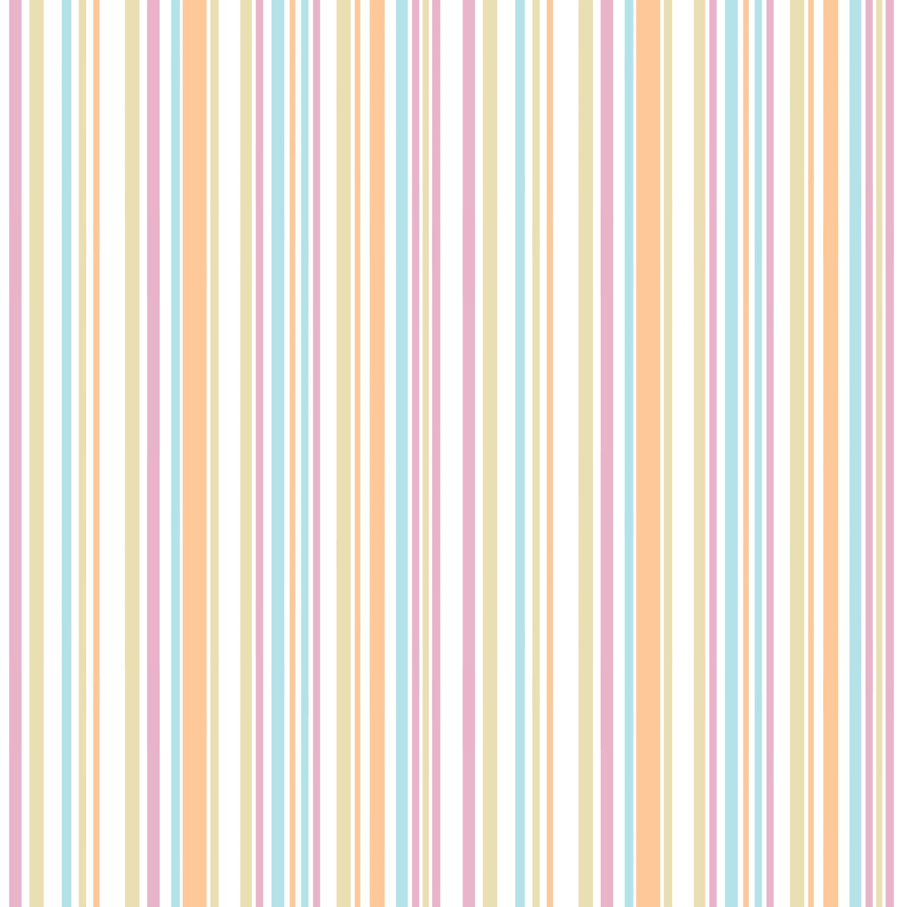 Cheerful Pastel Stripes Rainbow Wallpaper⁠