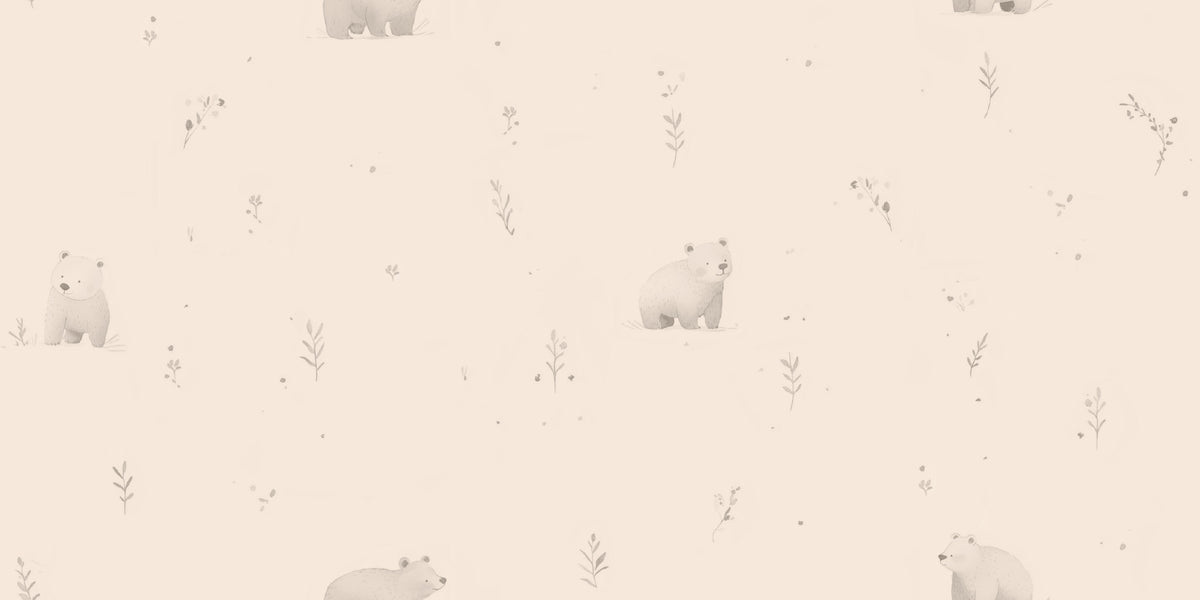 Tapet Blend Bear Meadow in your room — zoomed