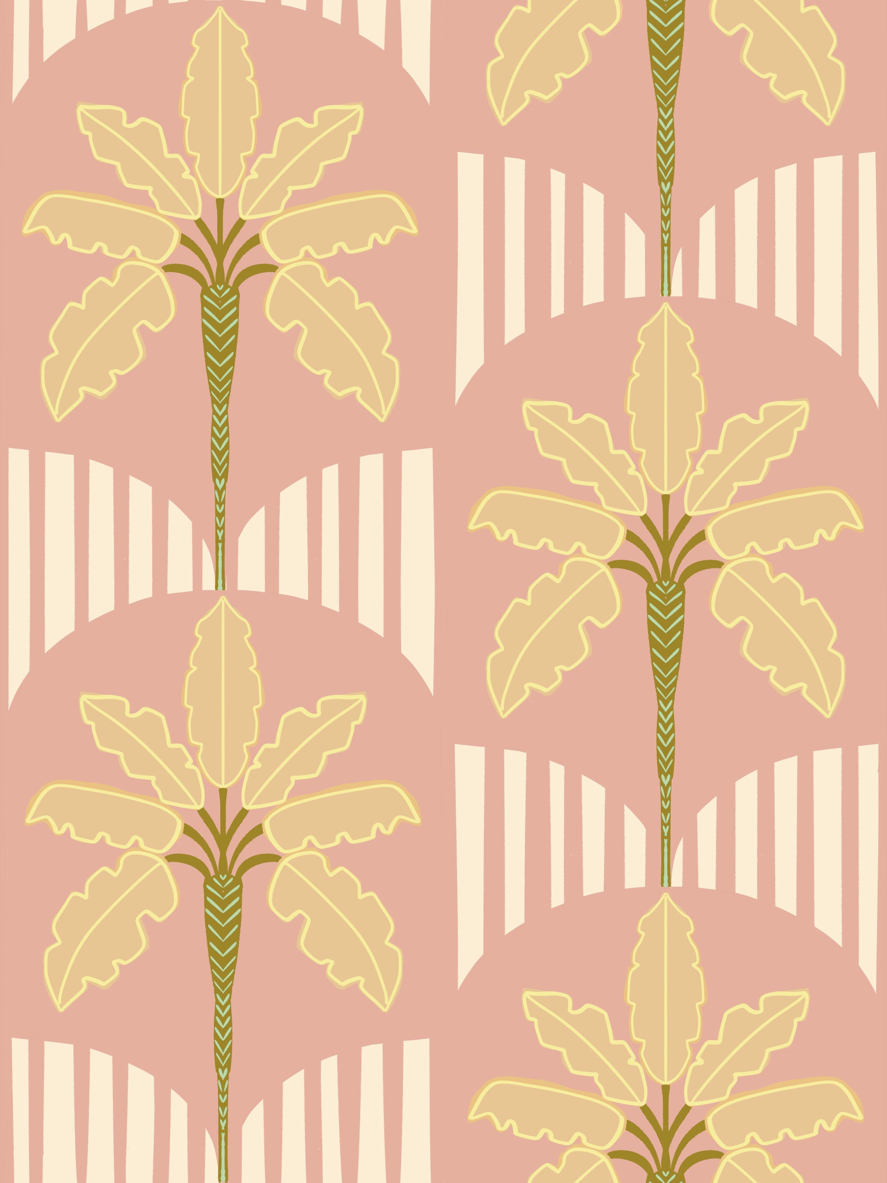 Retro Palm Paradise Wallpaper⁠