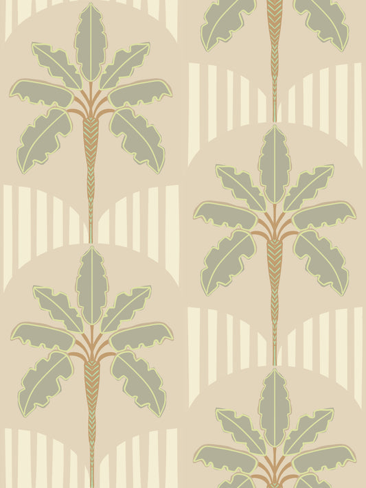 Muted Palms & Arches Wallpaper⁠