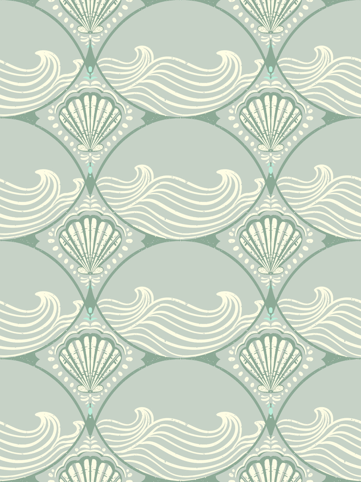 Coastal Deco Serenity Wallpaper⁠ in your room