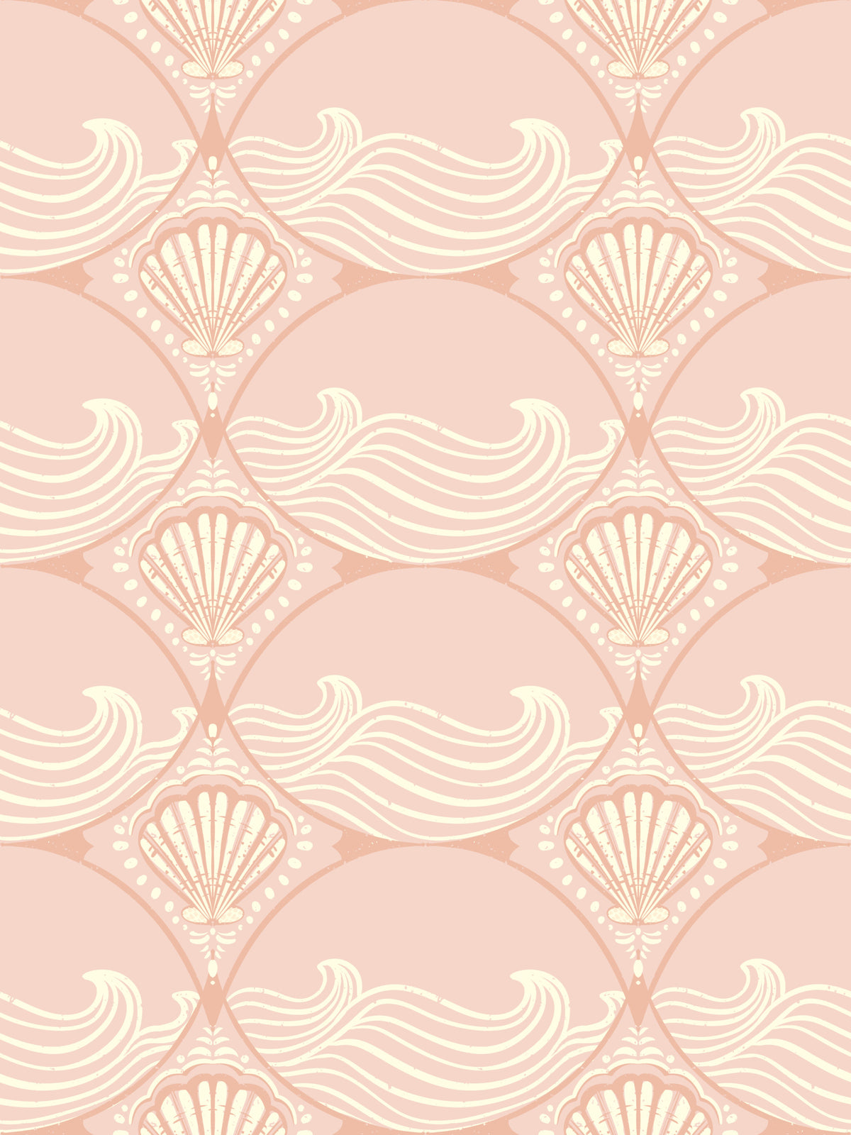 Sfondo con onde e conchiglie serene in your room — zoomed