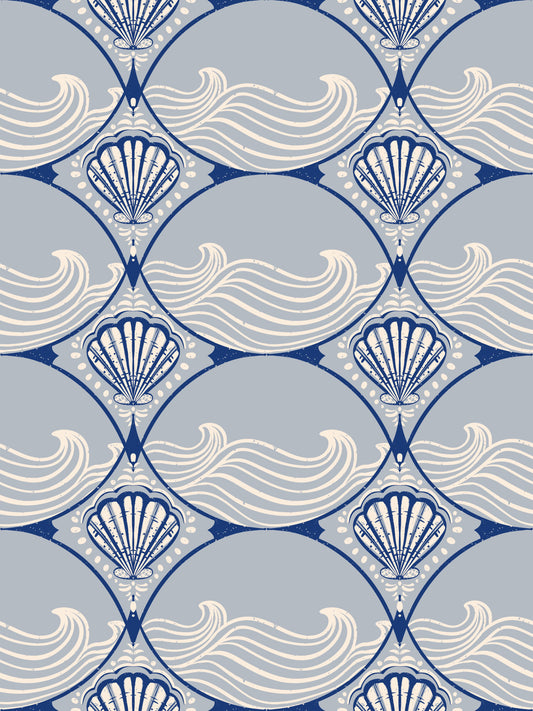 Art Deco Ocean Shells Wallpaper⁠