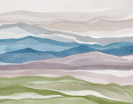 Serene Layered Horizons Wall Mural