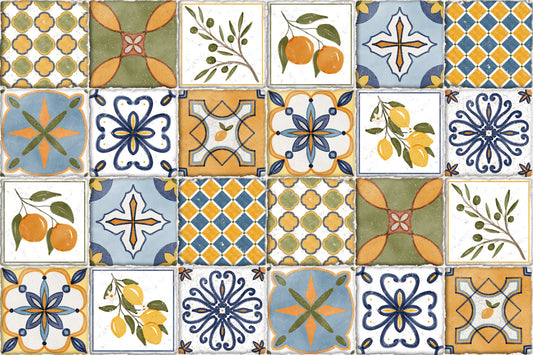 Mediterranean Majolica Tiles Wallpaper⁠