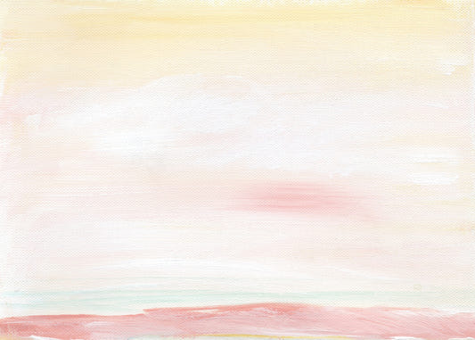Soft Blush Landscape Vægmaleri