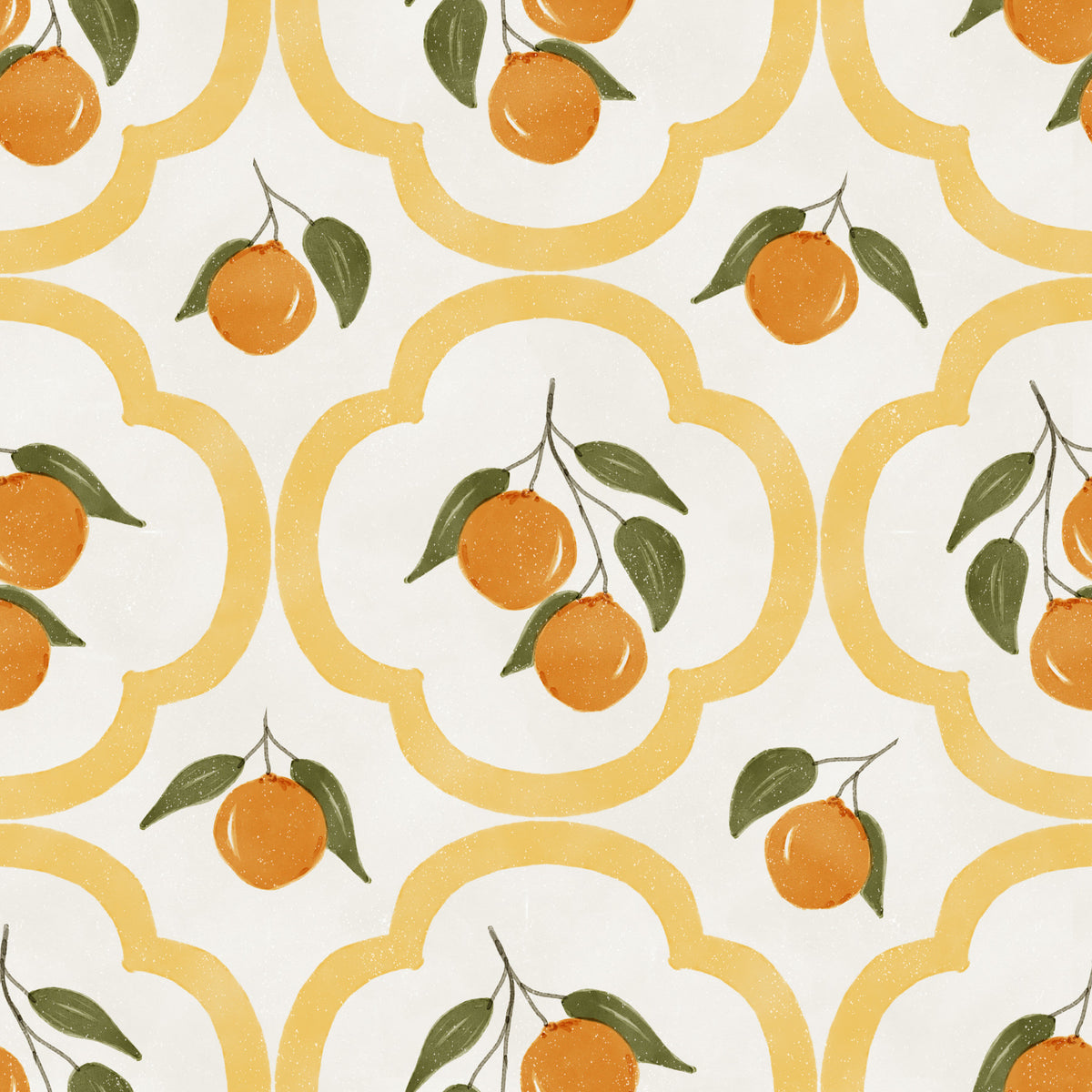 Papel de parede decorativo com laranjas mediterrânicas in your room — zoomed