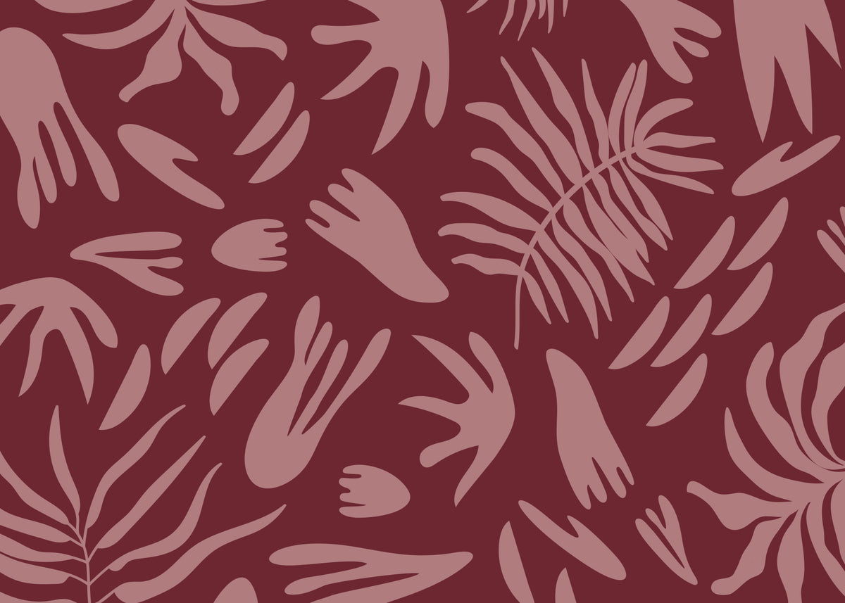 Fresque murale abstraite Maroon Bloom in your room