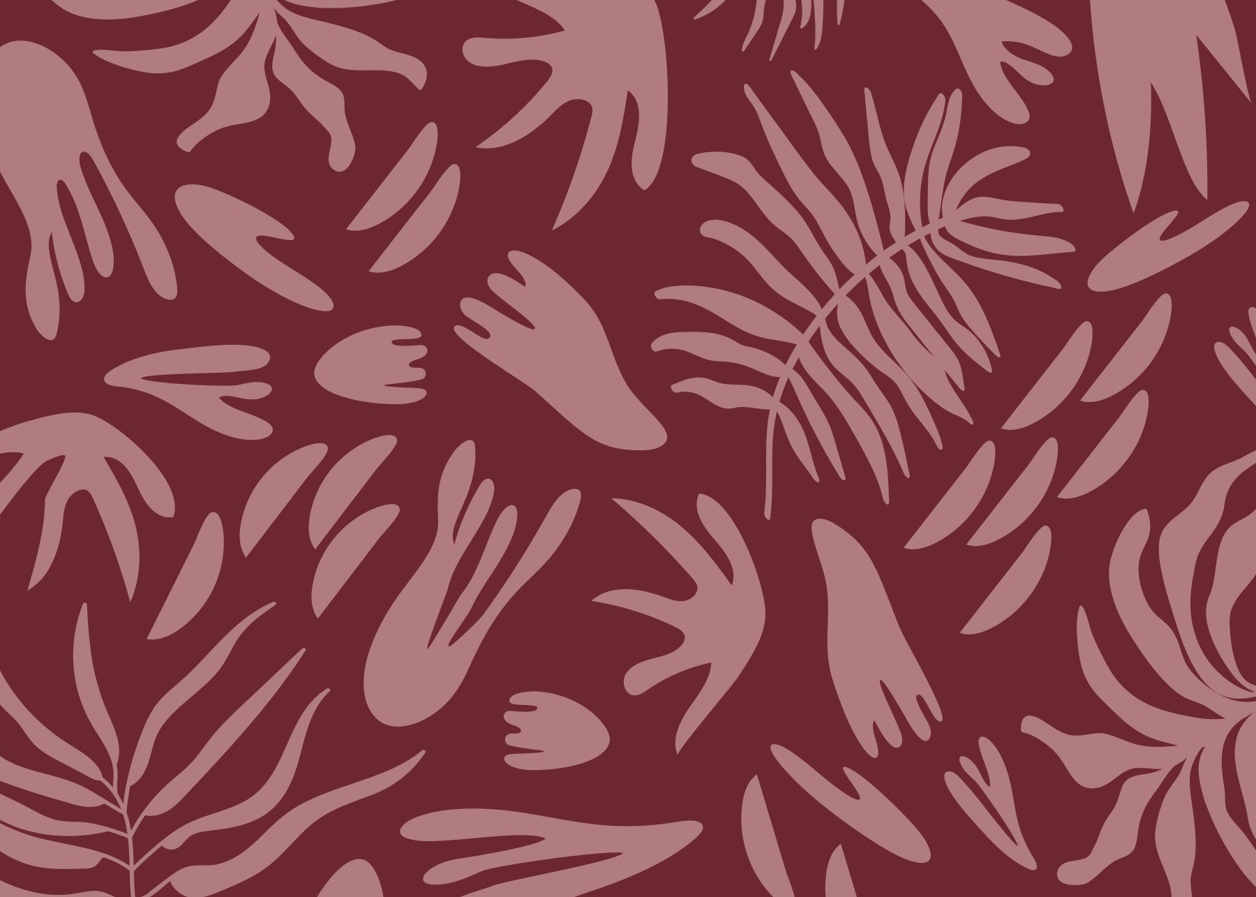Maroon Bloom abstrakt veggmaleri