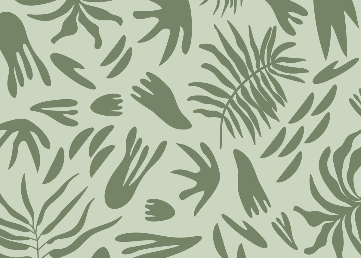 Wandbild „Grüne Formen – Harmonie“ in your room — zoomed