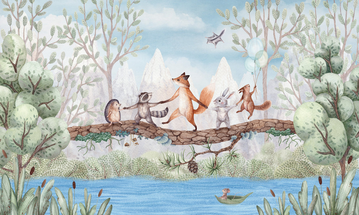 Animal Adventure Wall Mural in your room