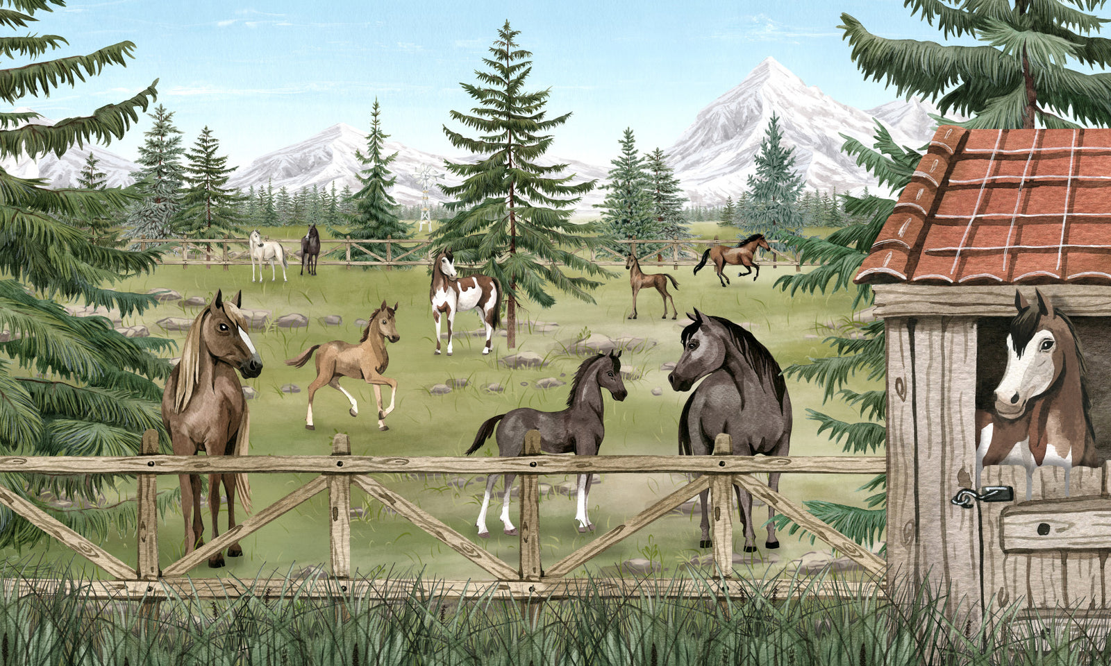Murale da Parete Horse Haven in your room