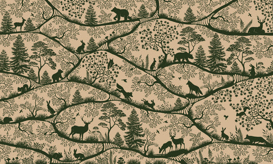 Nordische Natur Beige Grün Wandbild