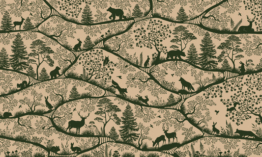 Nordische Natur Beige Grün Wandbild