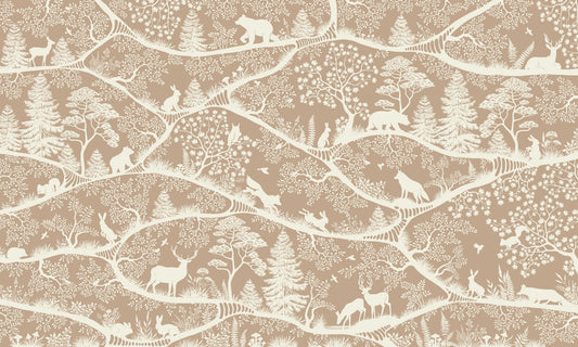 Nordische Natur Braun Weiß Wandbild
