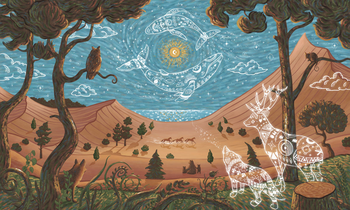 Spirit Night Wall Mural in your room — zoomed