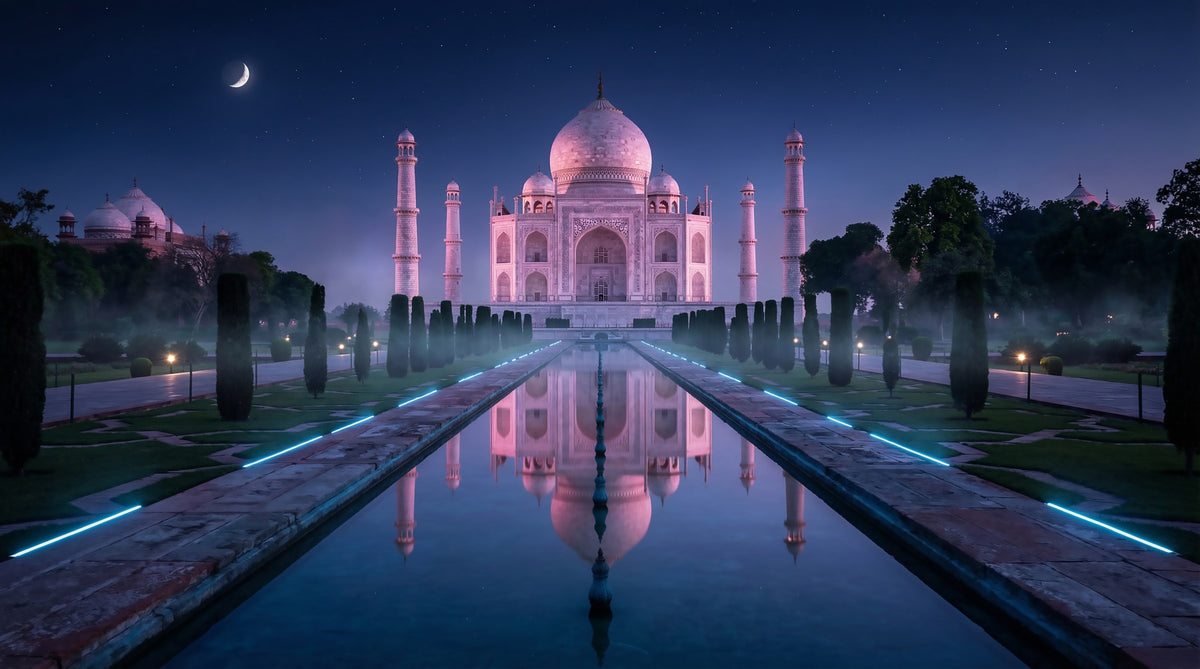 Midnight Majesty at Taj Mahal Wall Mural in your room — zoomed